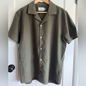 Wax London Didcot Camp Collar Shirt in Torpedo L